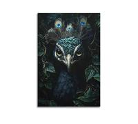 Peacock in The Shadows Poster Poster Decorative Painting Canvas Wall Posters And Art Picture Print Modern Family Bedroom Decor Posters 20x30inch(50x75cm)