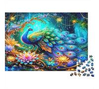 Peacock Jigsaw Puzzle 1000 Pieces Recyclable Paper Fantasy Forest Adult Jigsaws Party Game Props Developing Children‘s Intelligence Educational 70x50cm/1000pcs