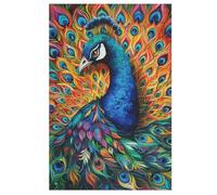 Peacock Jigsaw Puzzles 1000 Pieces for Adults Wooden Puzzle for Teenagers Educational Games Unique Gift (78×53cm)