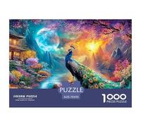 Peacock Jigsaw Puzzles for Adult Challenging Puzzle Games The Impossible Challenge 1000 Pieces Difficult Hard Jigsaw Puzzles for Man And Woman with Letters on Back 70x50cm/1000pcs