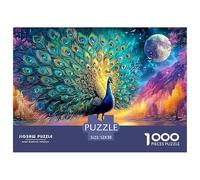 Peacock Jigsaw Puzzles for Adult Challenging Puzzle Games The Impossible Challenge 1000 Pieces Difficult Hard Jigsaw Puzzles for Man And Woman with Letters on Back 52x38cm/1000pcs