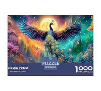 Peacock Jigsaw Puzzles for Adult The Impossible Challenge 1000 Piece Difficult Hard Jigsaw Puzzles for Man And Woman with Letters on Back 38x26cm/1000pcs