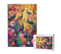 Peacock Jigsaw Puzzles for Adults 3000, Flower Puzzles for Adults Wooden, Funny/Difficult/Impossible/Challenging Decompression Games, As a Birthday for Women and Men M-1860
