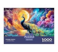 Peacock Jigsaw Puzzles for Adults The Impossible Challenge 1000 Piece Difficult Hard Jigsaw Puzzles for Man And Woman with Letters on Back 70x50cm/1000pcs