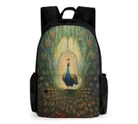 Peacock Kids Backpack Rucksack Animal Theme Bag for School Girls & Boys, Cute School Bag for Kids, Children's Bookbag for Elementary Teen