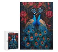 Peacock Love Artistic Romance: Seasonal Home Décor, 300 PCS Jigsaw Puzzle for Adults - to Assemble, Frame And Display