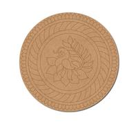Peacock Mandala Pre Marked Base Design 3 - Premium MDF & Plywood Embellishments Laser Cut Craft Shapes for Scrapbooking, Card Making, DIY Decor, Weddings & Personalized Projects