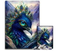 Peacock Mythical Land 1000 Pieces Puzzle Gifts Impossible Jigsaw Puzzles for Adults Challenging Brain Teaser for Teenagers, Family Fun Interactive Game 26X38CM/10.23x14.96inch