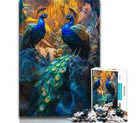 Peacock Oil Painting 2000 Piece Jigsaw Puzzles for Teenagers,Family Game Stress Reliever Difficult Challenge Artists Collection,Fine Art 70x100cm