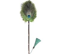 Peacock Ostrich Feather Duster, Feather Dusters With Handle Use Reusable For Cleaning Car, Computer, Home, Office, Bedroom, Green(M)