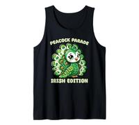 Peacock Parade Irish Edition Green St. Patricksday Peacock Tank Top