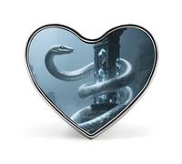 Peacock Pattern Lapel Pin Heart Brooches And Pins - Metal Badge for Shirts, Jackets, Hats | Durable Fashion Accessory & Gift for Men, Women, Events