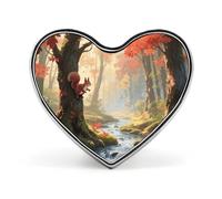 Peacock Pattern Lapel Pin Heart Brooches And Pins - Metal Badge for Shirts, Jackets, Hats | Durable Fashion Accessory & Gift for Men, Women, Events
