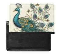 Peacock Pattern Passport Holder Unisex-adult Waterproof Travel Passport Cover Wallet Card Case Documents Organizer Protector Holder