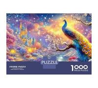 Peacock Perched in A Snowy Forest 1000-Piece Jigsaw Puzzle Beautiful Peacock Great for Game Nights, Adults & Kids 38x26cm/1000pcs