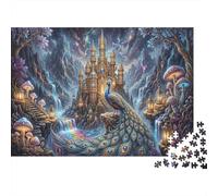 Peacock Premium 1000 Pieces Thick Cardboard Puzzle Starry Magic Castle Kids 12+ Anxiety Relief Indoor Activity Idea 70x50cm/1000pcs