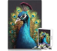 Peacock Realism Bright Jigsaw 1000 Pieces for Adults Brain Training Educational Game Ideal Surprise Gift for Loved Ones Size 38x52cm
