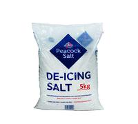 Peacock Salt 5KG Bag White De-Icing Rock Salt for Clearing Roads Paths and Driveways of Ice and Snow Cleaner Than Grit