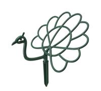Peacock-Shaped Flower Stand for Sunflowers Outdoor Plants - Plastic Plant Support Frame 26 X 23.5 Cm Green 5-Pack with 20m Tying Wire - Weather-Resistant Garden Decor