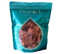 Peacock Snacks Milk Chocolate Peanut Cluster Share Bag | 500 Grams | Chunky Roasted Peanuts in Smooth Milk Chocolate | Vegetarian Sweet Nibbles | Resealable Bag Perfect for Sharing