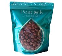 Peacock Snacks Milk Chocolate Peanuts Share Bag | 800 Grams | Crunchy Roasted Peanuts in Smooth Milk Chocolate | Vegetarian Sweet Nibbles | Resealable Bulk Bag Perfect for Sharing