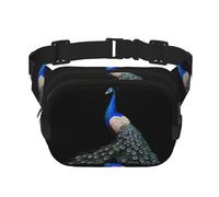 Peacock Spreads Its Tail Pattern trendy fashionable waist bag, unisex travel sports messenger bag