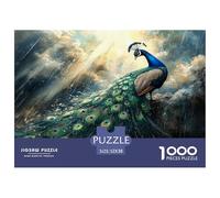 Peacock Spreads Its Tail Rätsel Für Erwachsene |Rain And Sunshine Through The Clouds| 52x38cm/1000pcs Puzzles Lernspiele Home Decor Puzzles