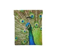 Peacock, Squeeze Top Wallet Women Storage Bag Small Coin Purse Change Pouch