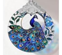 Peacock Stained Glass Ornament - Christmas Tree Decor, Peacock Ornaments (peacock)