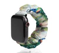 Peacock Standing in Garden Watch Band Compatible with IWatch Bands Series 6 5 4 3 2 1 Elastic Replacement Wristband