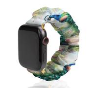Peacock Standing in Garden Watch Band Compatible with IWatch Bands Series 6 5 4 3 2 1 Elastic Replacement Wristband