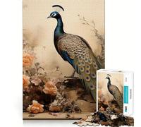 Peacock still Life 1000 Pieces Jigsaw Puzzles for Adults Strong Logic Toy Relaxing Fun Clear Edge Memorable Gift (38x26cm)
