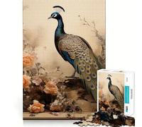 Peacock still Life 1000 Pieces Jigsaws Adults Puzzles Gifts Memory Upgrade Leisure Time Sharp Cut Wall Art Decor (50x75cm)