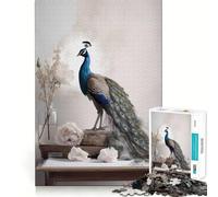 Peacock Still Life Jigsaw Puzzles for Adults 1000 Piece Logic Boost Toy Group Joy Premium Edge Bday Surprise (50x75cm)
