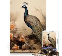 Peacock still Life Jigsaw Puzzles for Adults 1000 Piece Reason Skill Toy Anxiety Relief Exact Cut Elegant Gift (38x52cm)