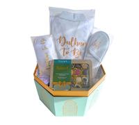 Peacock Supplies Dulhan Large Bridal Hamper Gift Box | Contains Luxury Chocolates, Dulhan To Be White Dressing Robe & Eye Mask & Gold Plated Lantern Design Mugs | Great Gift Set For Hindu Bride