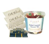 Peacock Supplies Eid Party Favours with Sweet Fillers, 10 Pack | Elegant Cream Colour Pillow Boxes | Fold to Fit | Fill With Treats & Goodies | Quality 250 gsm Card | Kids & Adults Celebration Favour