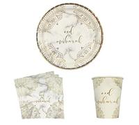 Peacock Supplies - Eid Party Pack - Marble & Gold