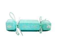 Peacock Supplies Happy Eid Crackers - 10 Pack | Bright Teal & Iridescent Colour | Not Pre-Filled | Fill or Make Your Own Crackers | Quality 350 gsm Card | Perfect for Sweets, Treats or Little Toys