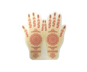 Peacock Supplies Henna Mehndi Hands Disposable Napkins - 20 Pack | 3-Ply Decorative Paper Napkins with Intricate Cultural Motifs | Ideal Serviettes for Hindu Wedding, Dinner, Party & Special Event