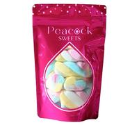 Peacock Supplies Small Twist Marshmallows Treat Bag | 50 Grams | Soft, Twisted Marshmallows | Colourful Sweets Loved by Kids & Adults | Halal Marshmallows | Perfect for Snacking & Baking