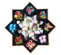 Peacock Supplies Sweet Star Grazing Platter 600g | Halal Star Shaped Sweet Platter with Marshmallows, Jelly Beans & Gummies | Ready to Serve Party Food Gift Box | Perfect for Gatherings