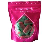 Peacock Sweets Watermelon Sweets Share Bag | Fizzy, Tangy, Sour Retro Gummies | Colourful Jelly Gummy Sweet Treats | Nostalgic Delight | Loved by Kids & Adults | Great for Movie Night or Snacking