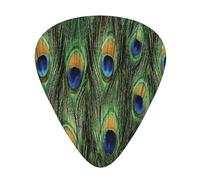 Peacock Tail Feathers,12 Pcs Guitar Pick,3 Different Thickness Plectrums for Acoustic Guitar Bass Ukulele (0.46mm 0.96mm 0.71mm)