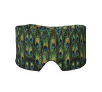 Peacock Tail Feathers, Full Eye Covers Light Blocking Eye Mask Sleep Eye and Ear Muffs