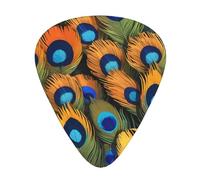 Peacock Tail Feathers Wzywhj Prints Abs Guitar Picks 12 Piece, Easy Grip Uke Picks For Your Bass, Ukulele, Acoustic Or Electric Guitar