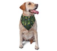 Peacock Tail FeathersDog Bandanas Cat Puppy Scarfs Washable Pet Handkerchief