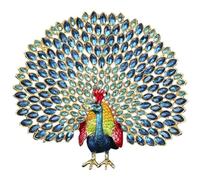 Peacock Trinket Box Jewelry Organizer Elegant Sculpture Jewelry Box Animal Figurine for Birthday Bracelets Girls