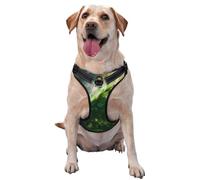 Peacock under the Sun reflective Oxford unobstructed pet vest, easy to control handle, suitable for small, medium and large dogs