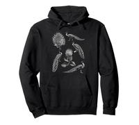 Peacock Vintage Sketch Art Wildlife Animal Retro Nature Pullover Hoodie